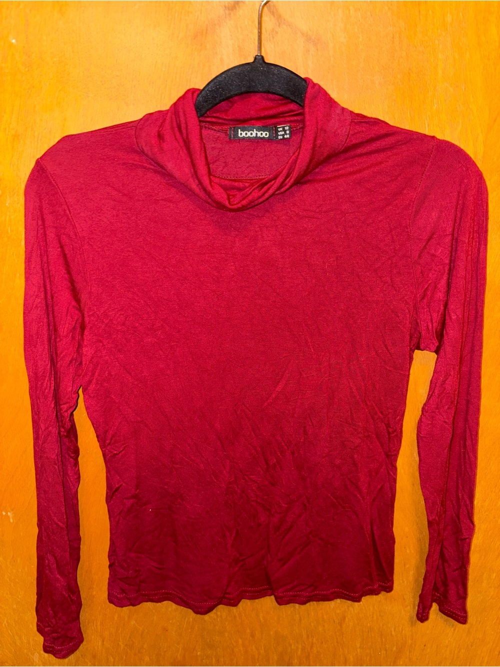 Boohoo Scarlet Funnel Neck Long Sleeve Top